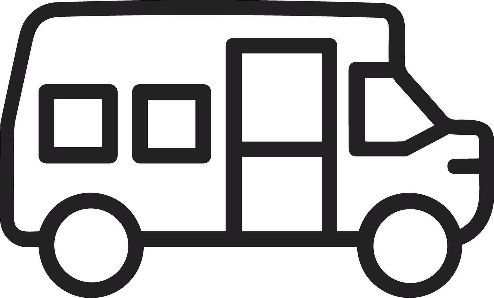Bus transportation symbol icon vector image. Illustration of the silhouette bus transport public travel design image. EPS 10
