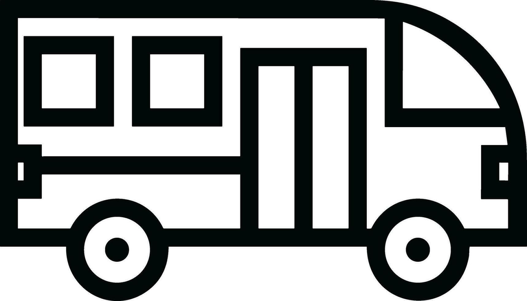 Bus transportation symbol icon vector image. Illustration of the silhouette bus transport public travel design image. EPS 10