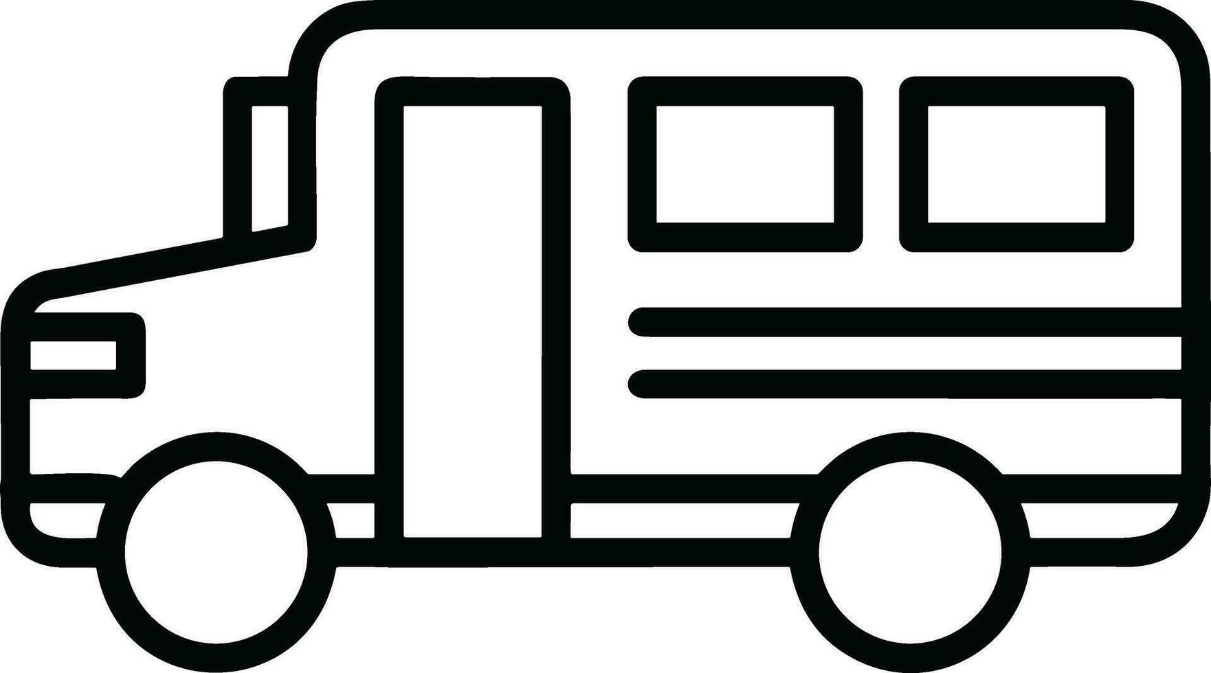 Bus transportation symbol icon vector image. Illustration of the silhouette bus transport public travel design image. EPS 10