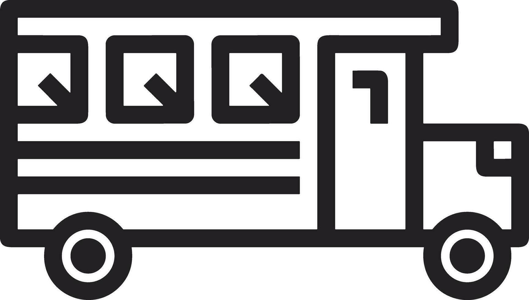 Bus transportation symbol icon vector image. Illustration of the silhouette bus transport public travel design image. EPS 10