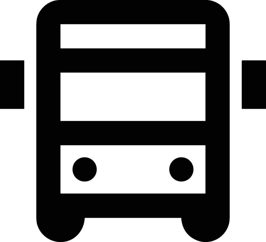 Bus transportation symbol icon vector image. Illustration of the silhouette bus transport public travel design image. EPS 10