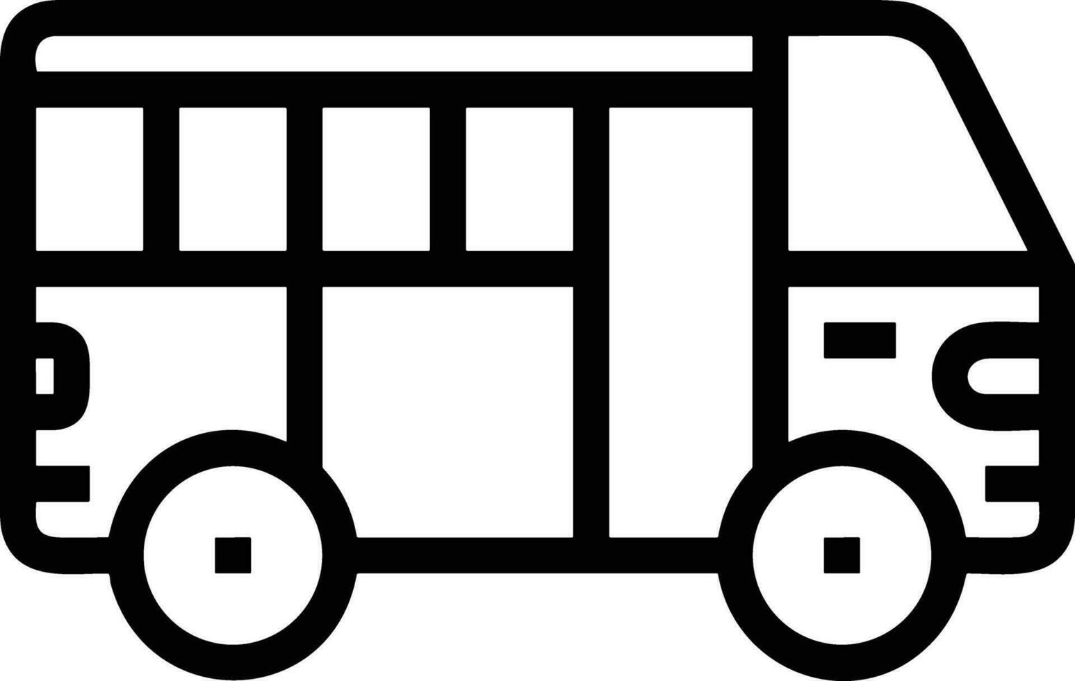 Bus transportation symbol icon vector image. Illustration of the silhouette bus transport public travel design image. EPS 10