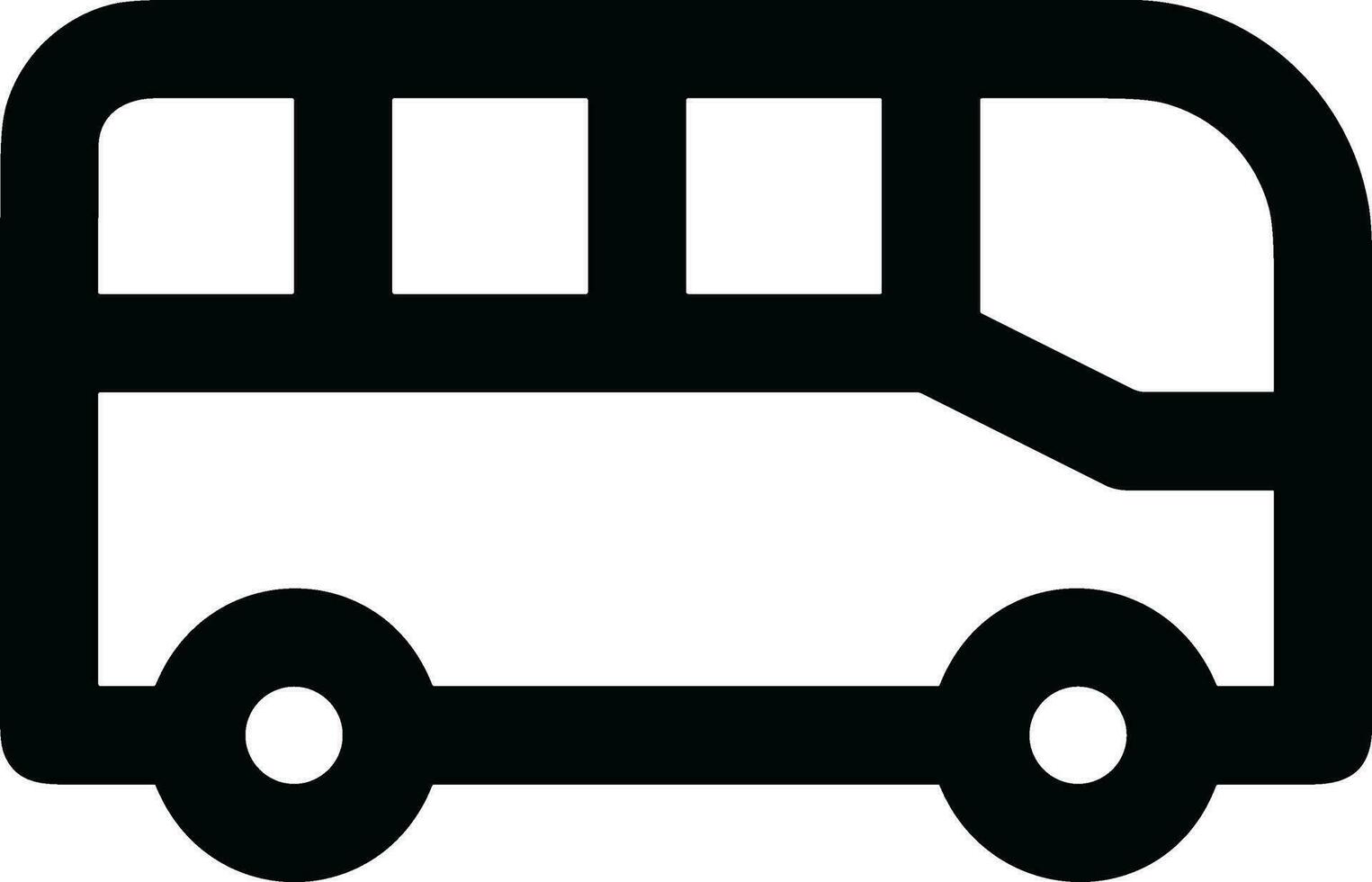 Bus transportation symbol icon vector image. Illustration of the silhouette bus transport public travel design image. EPS 10