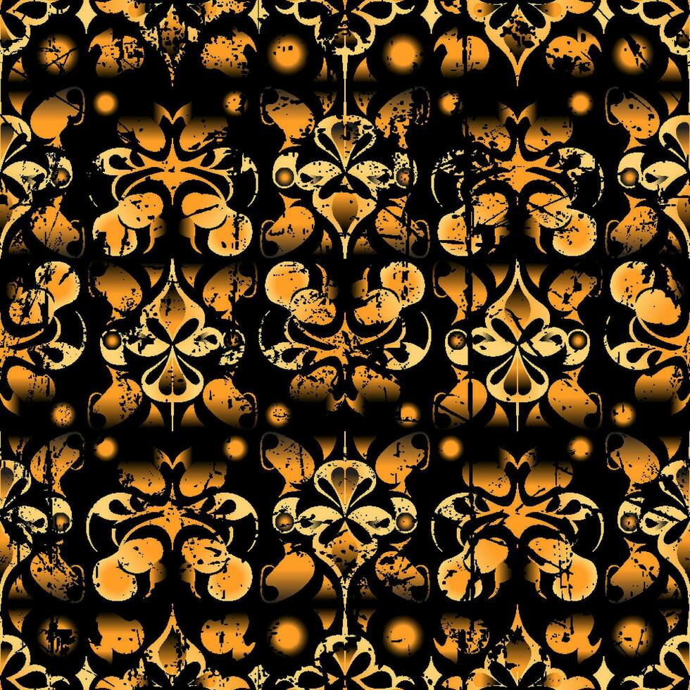 sin costura modelo degradado flor ornamento - grunge estilo vector