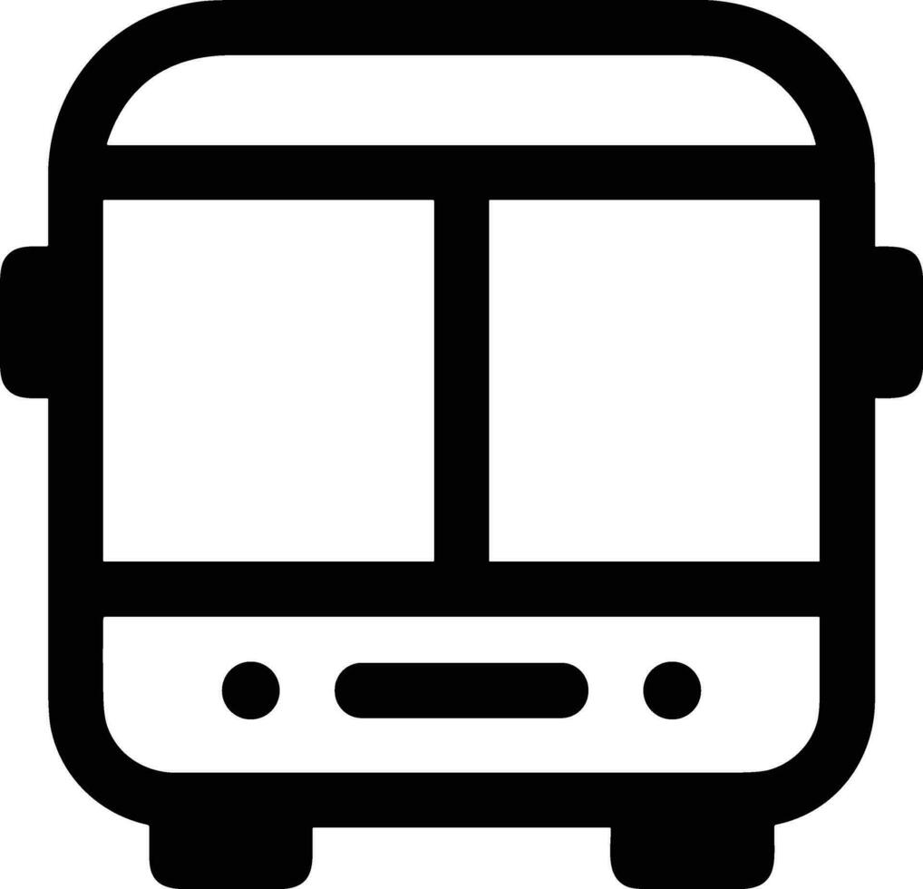 Bus transportation symbol icon vector image. Illustration of the silhouette bus transport public travel design image. EPS 10