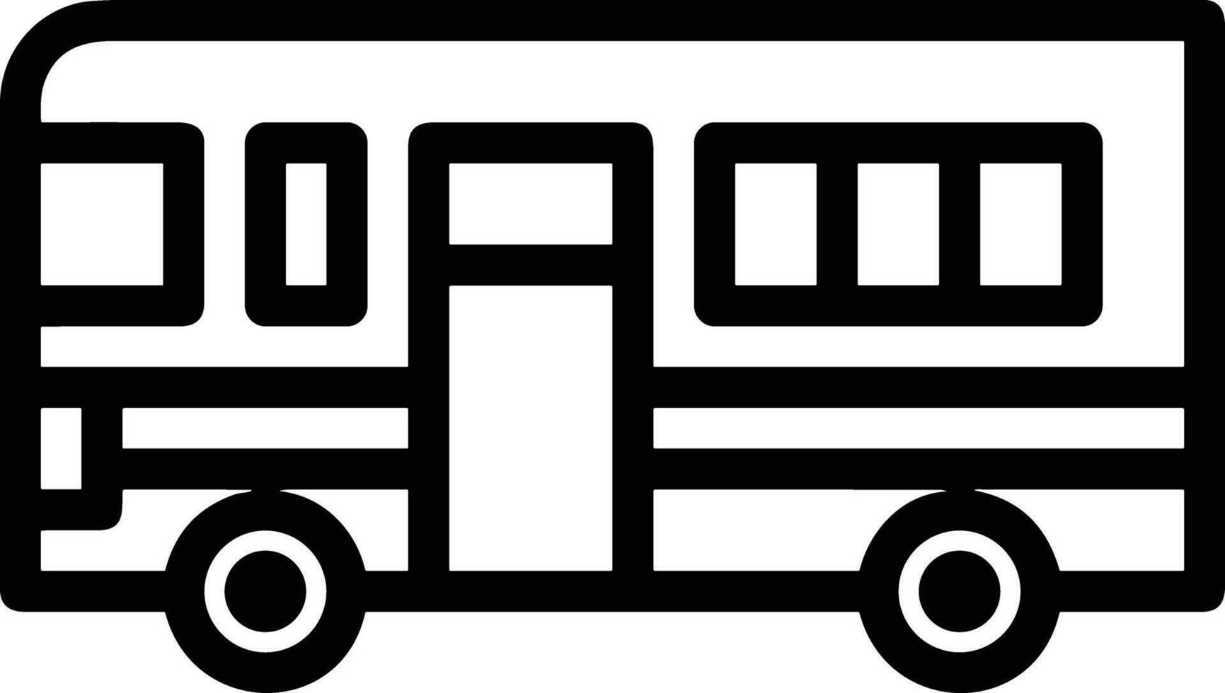 Bus transportation symbol icon vector image. Illustration of the silhouette bus transport public travel design image. EPS 10