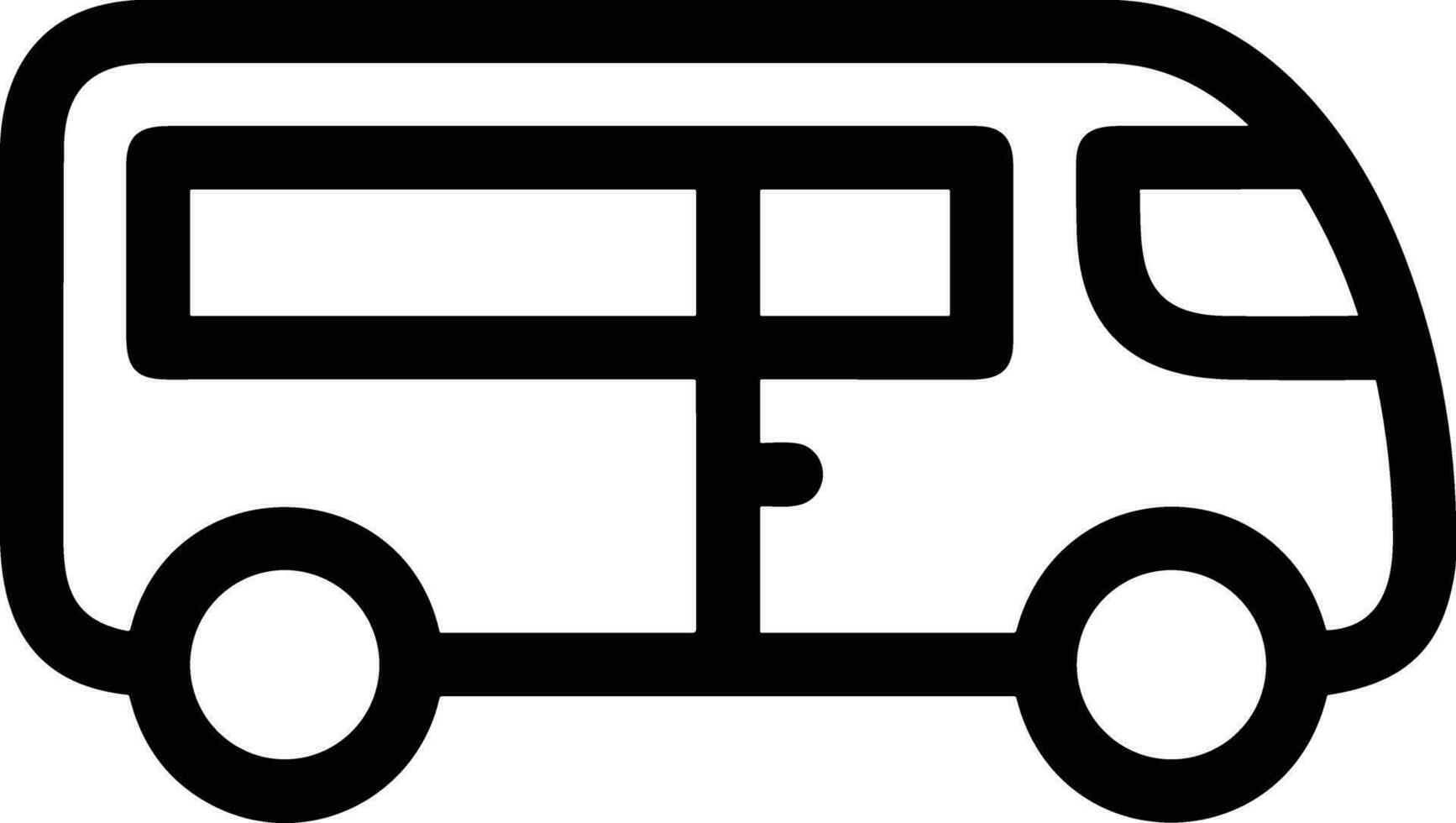 Bus transportation symbol icon vector image. Illustration of the silhouette bus transport public travel design image. EPS 10