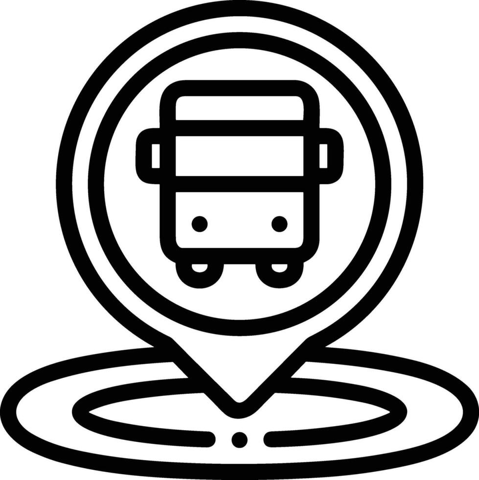 Bus transportation symbol icon vector image. Illustration of the silhouette bus transport public travel design image. EPS 10
