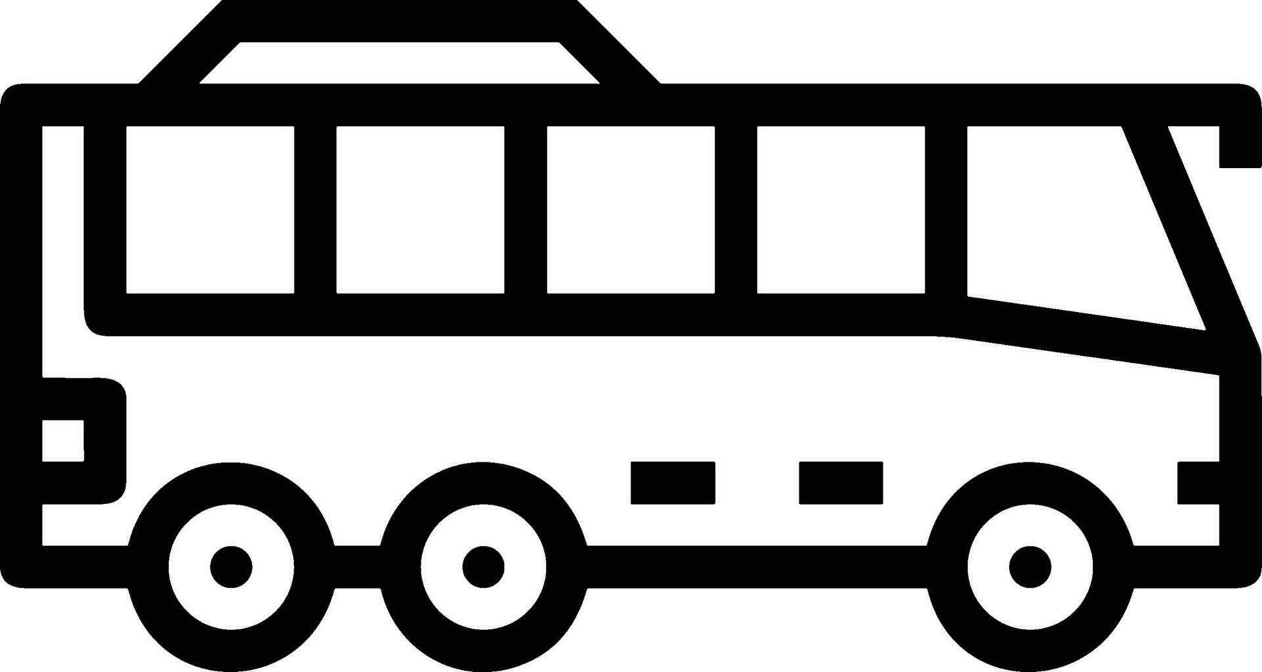 Bus transportation symbol icon vector image. Illustration of the silhouette bus transport public travel design image. EPS 10