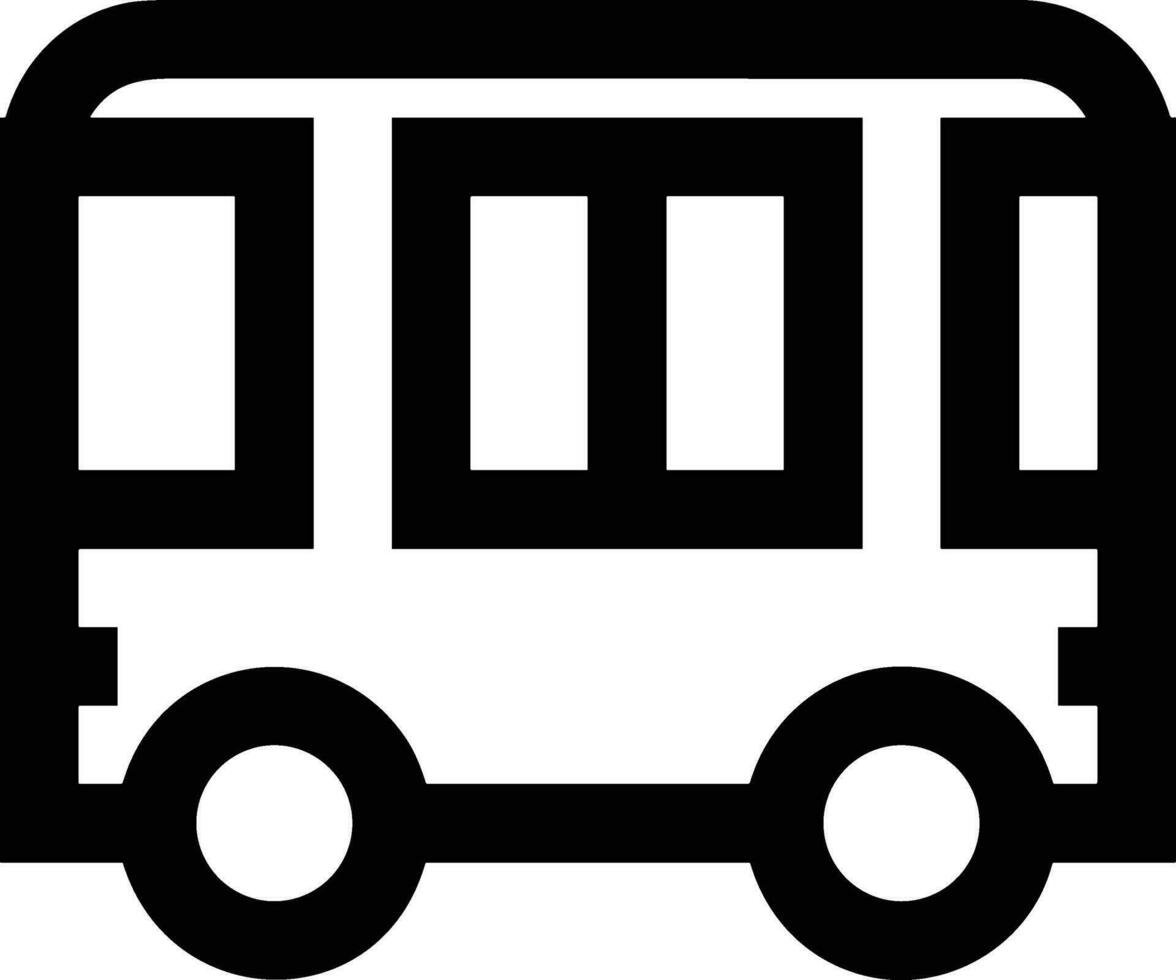 Bus transportation symbol icon vector image. Illustration of the silhouette bus transport public travel design image. EPS 10