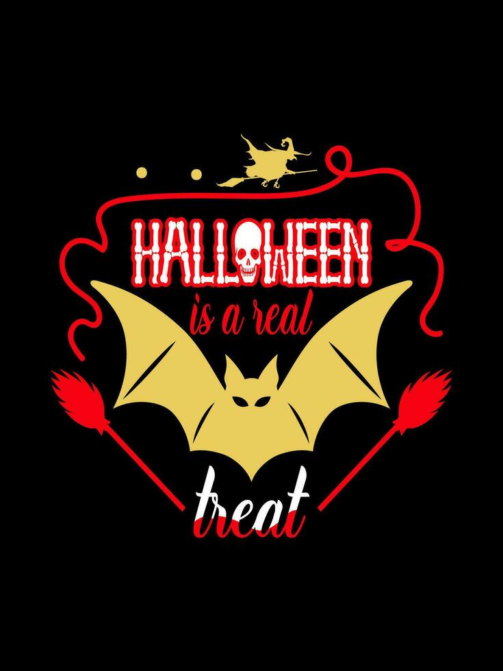 Halloween horror vintage t-shirt design and Scary lettering print template vector typography graphics art