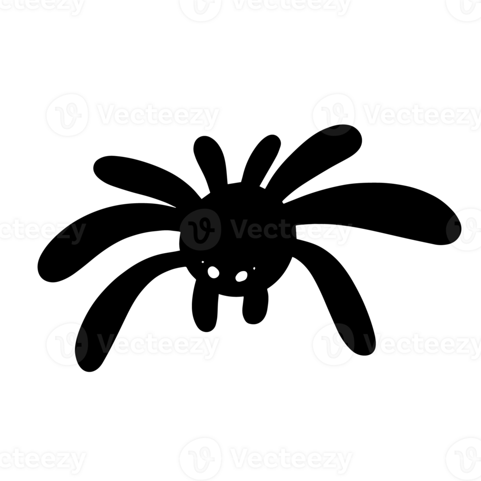 Black spider illustration png