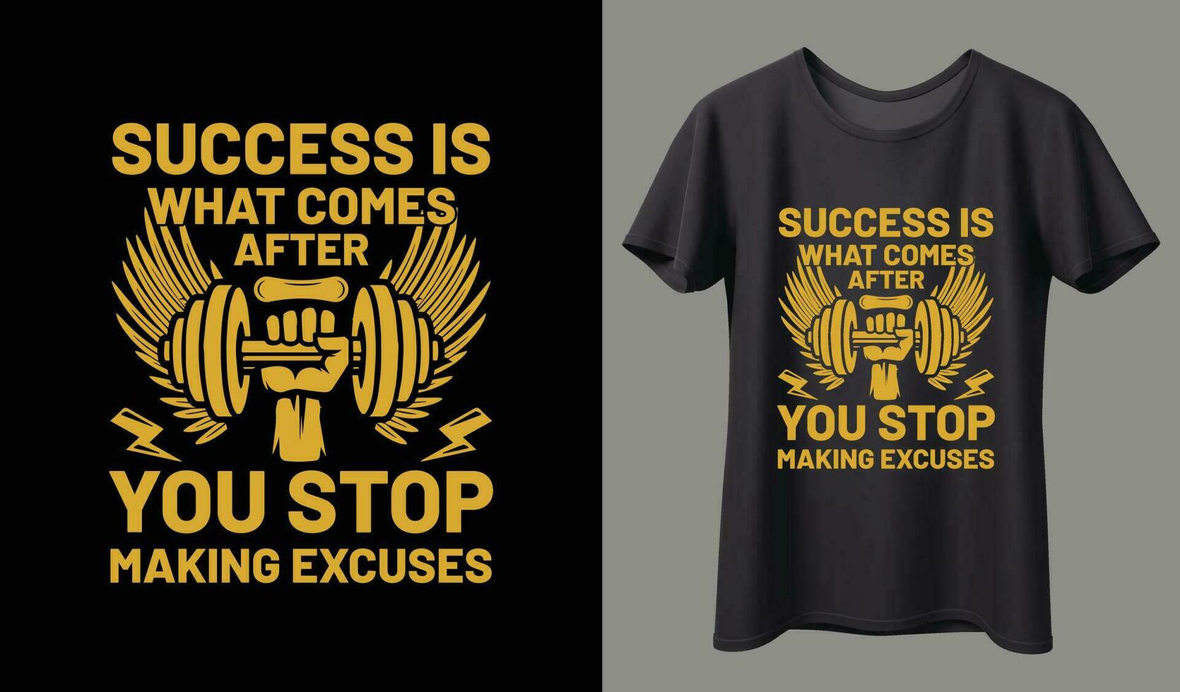 Best typography t shirt design for gym and fitness motivation and inspiration vector