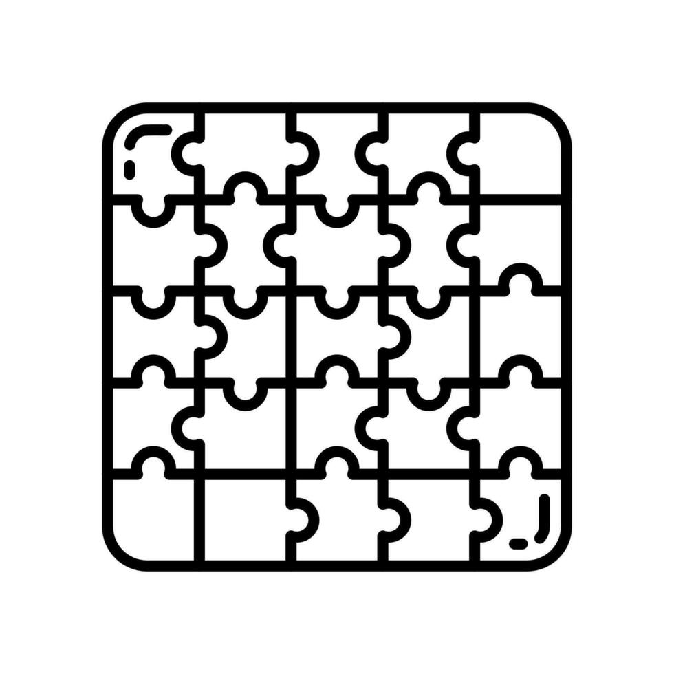 Puzzle icon in vector. Illustration vector