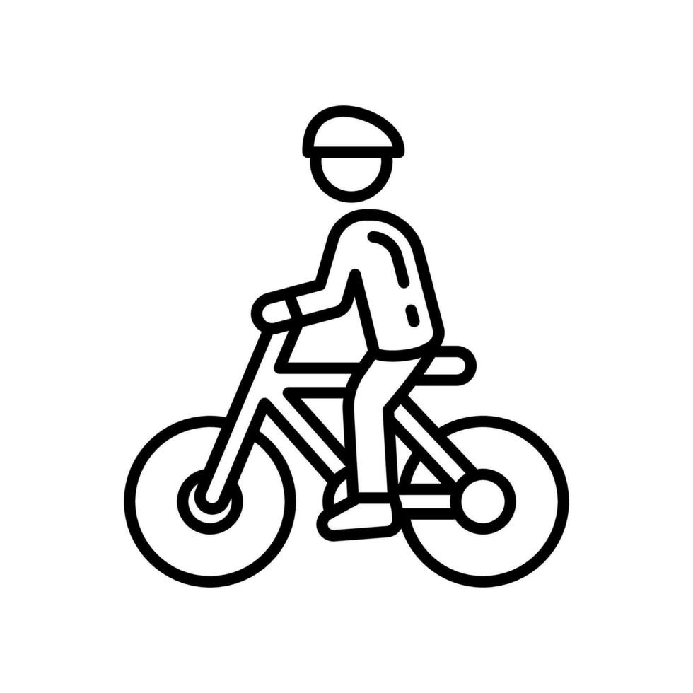 Cycling icon in vector. Illustration vector