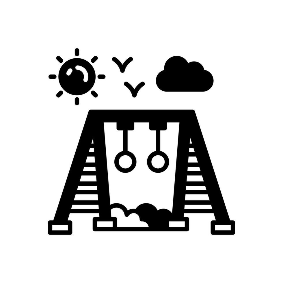 mono barras icono en vector. ilustración vector