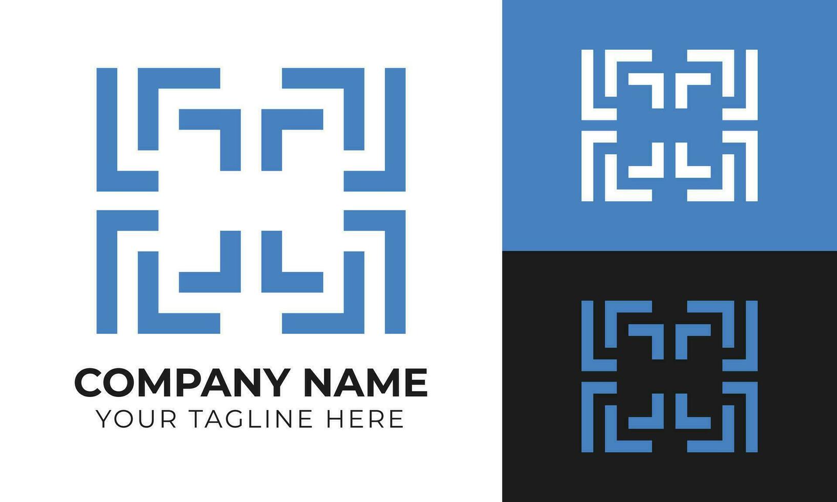 Creative abstract modern minimal business logo design template Free Vector