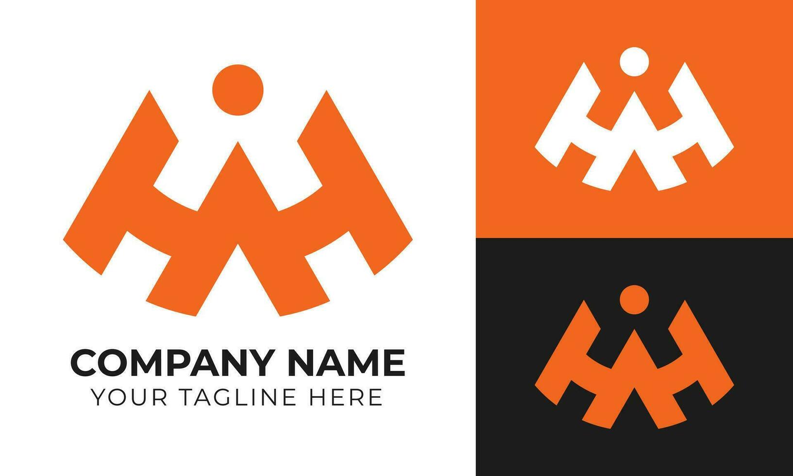 Creative corporate abstract modern minimal business logo design template Free Vector