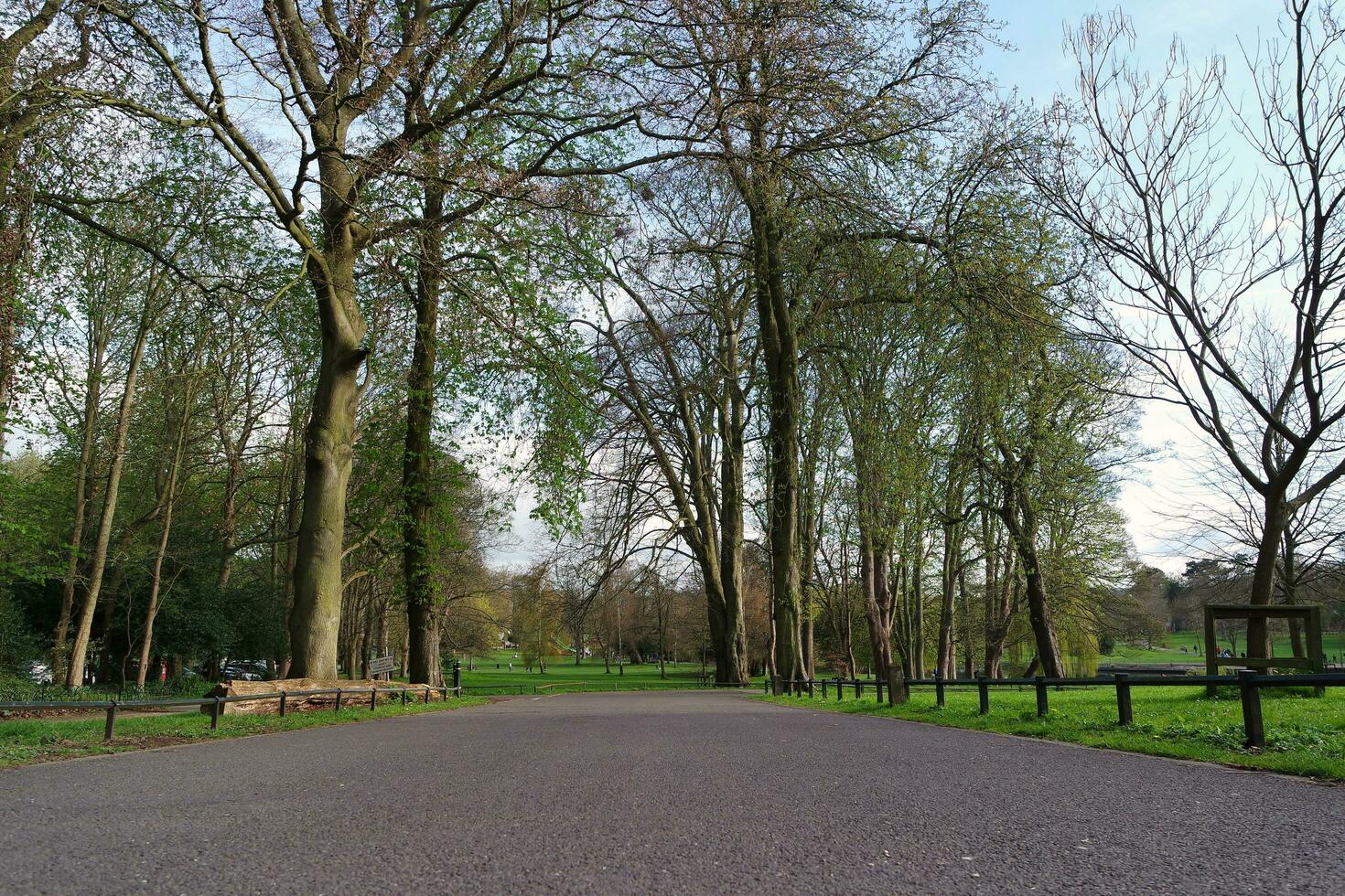 hermosa bajo ángulo ver de Wardown museo público parque de lutón ciudad, Inglaterra Reino Unido. capturado en abril 16, 2023 foto