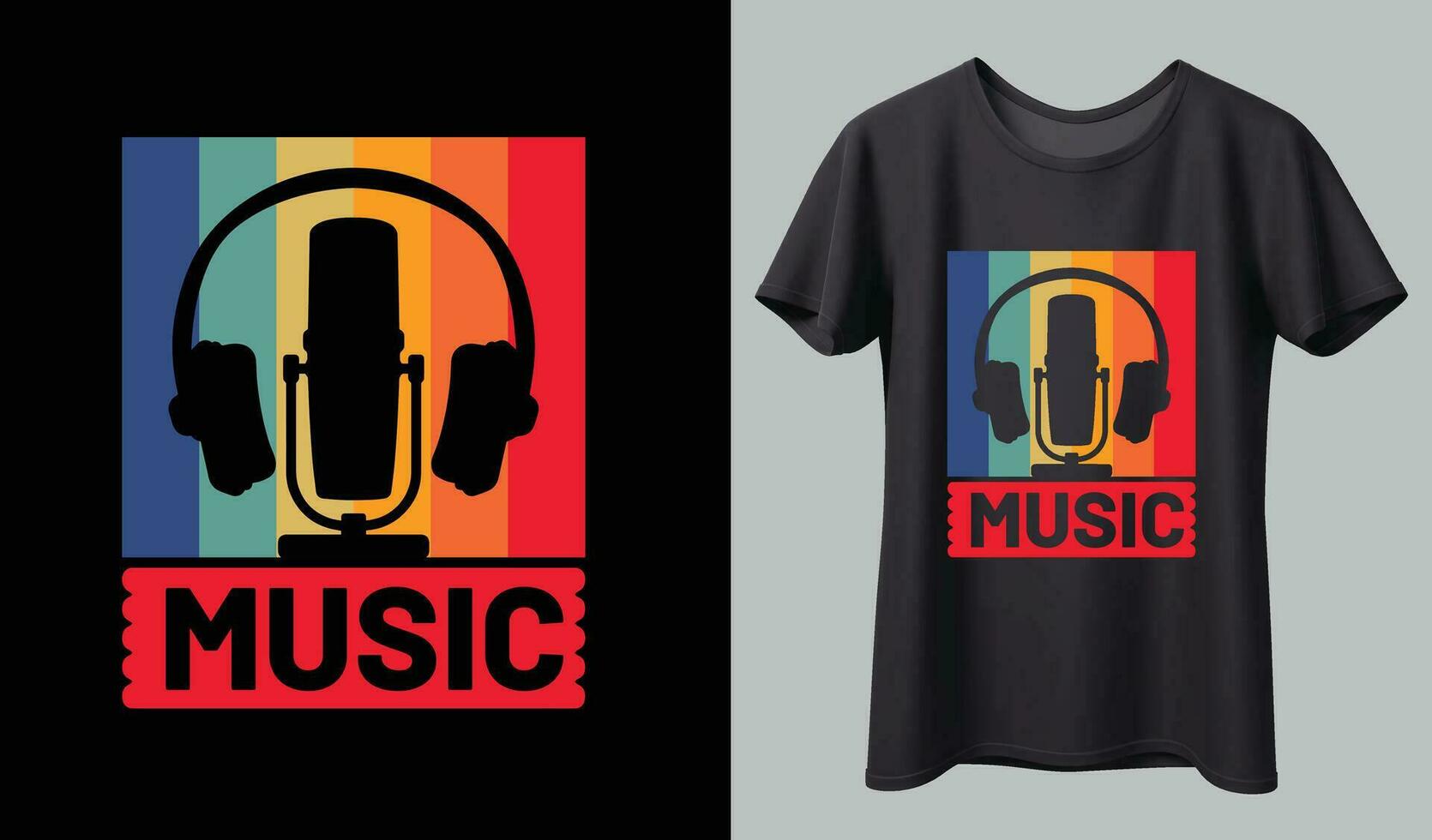 diseño de camisetas de música. vector de diseño de camiseta de música. para la impresión de camisetas y otros usos.