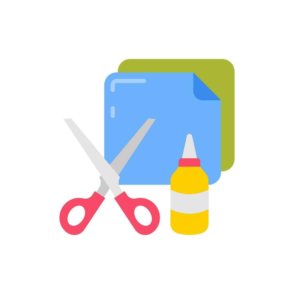 Paper Craft icon in vector. Illustration vector