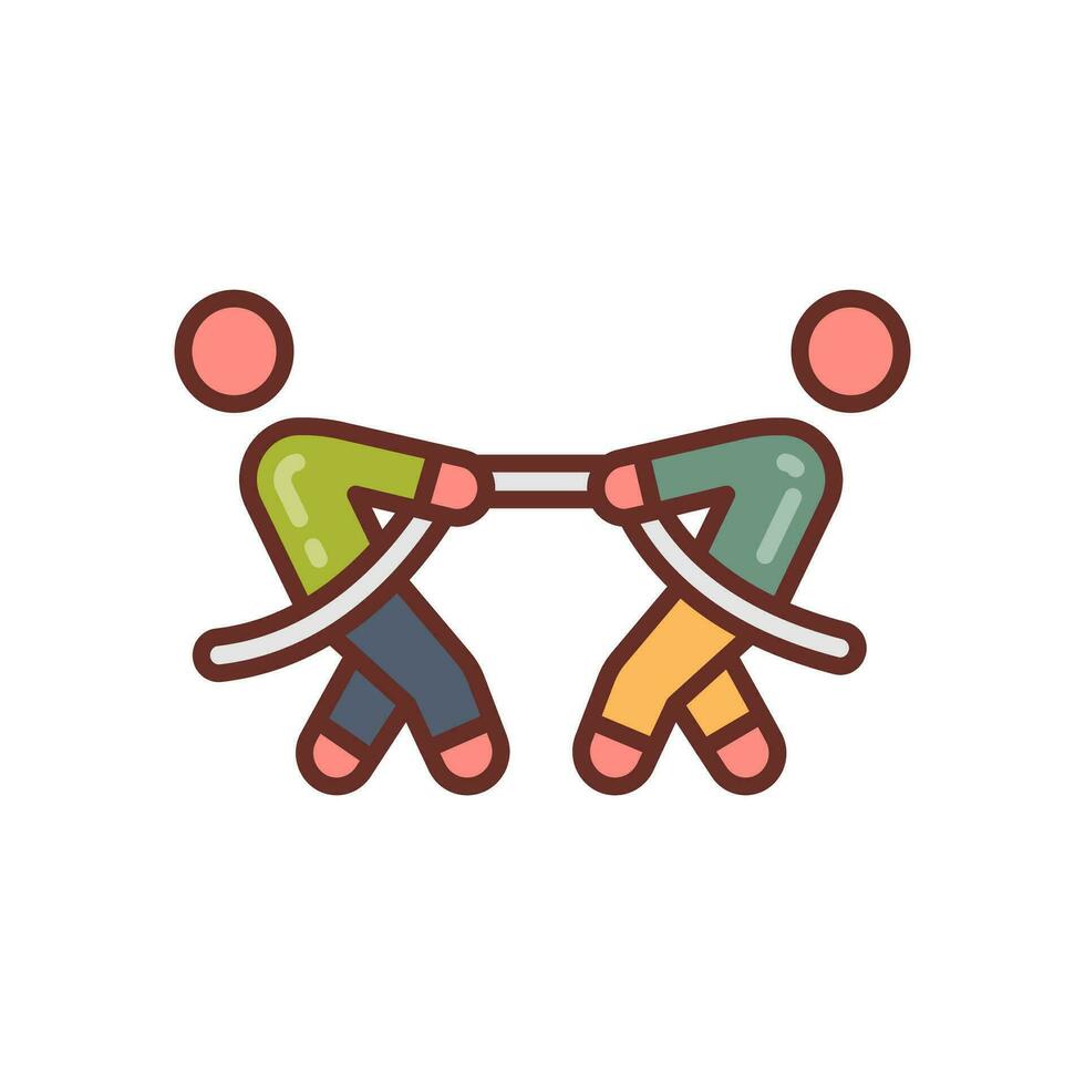 Tug of War icon in vector. Illustration vector