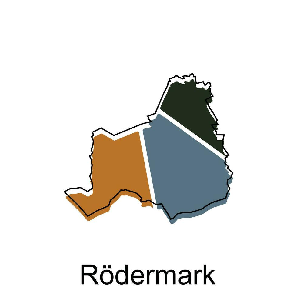 Map City of Rodermark illustration design template on white background, suitable for your company vector