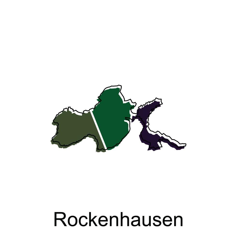 Map City of Rockenhausen illustration design template on white background, suitable for your company vector