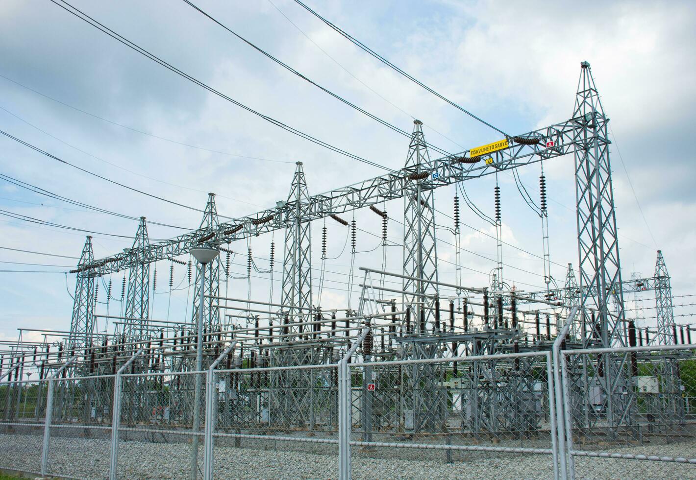 Power plant substation. photo