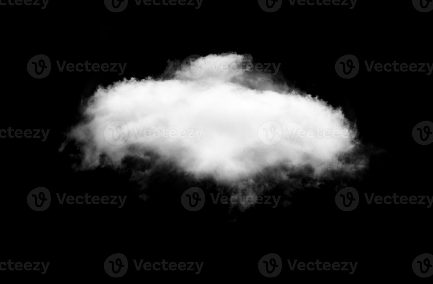 Single cloud over black background photo