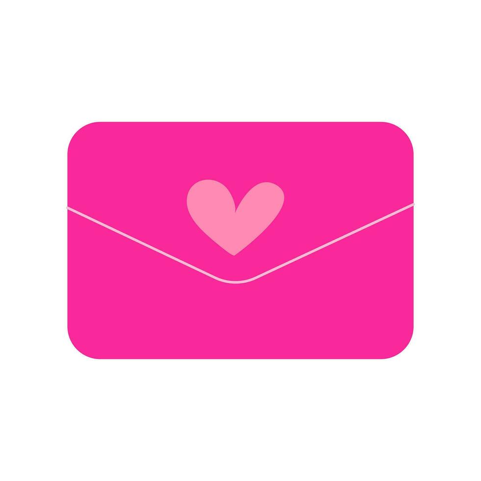 Cute pink envelope vector