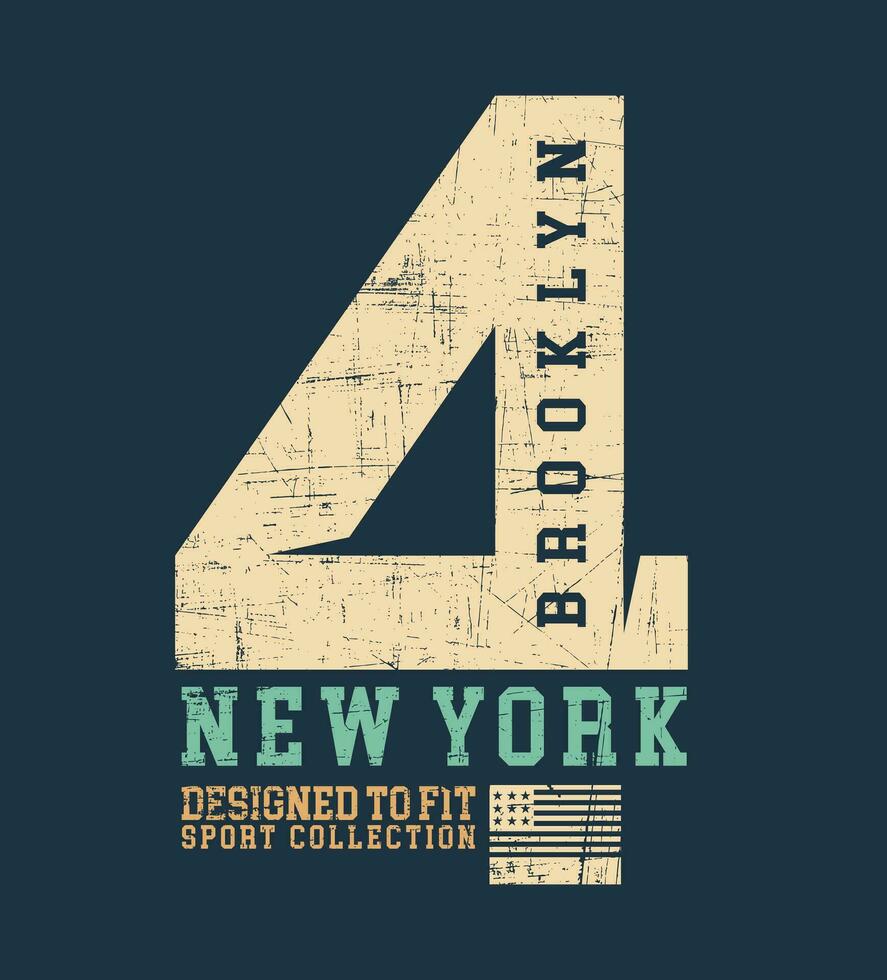 Vector illustration of lettering in college style. Editable art for prints on t-shirts, posters and etc.