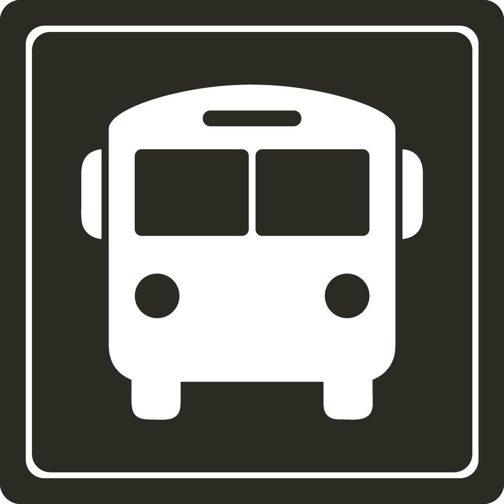 Bus transportation symbol icon vector image. Illustration of the silhouette bus transport public travel design image. EPS 10
