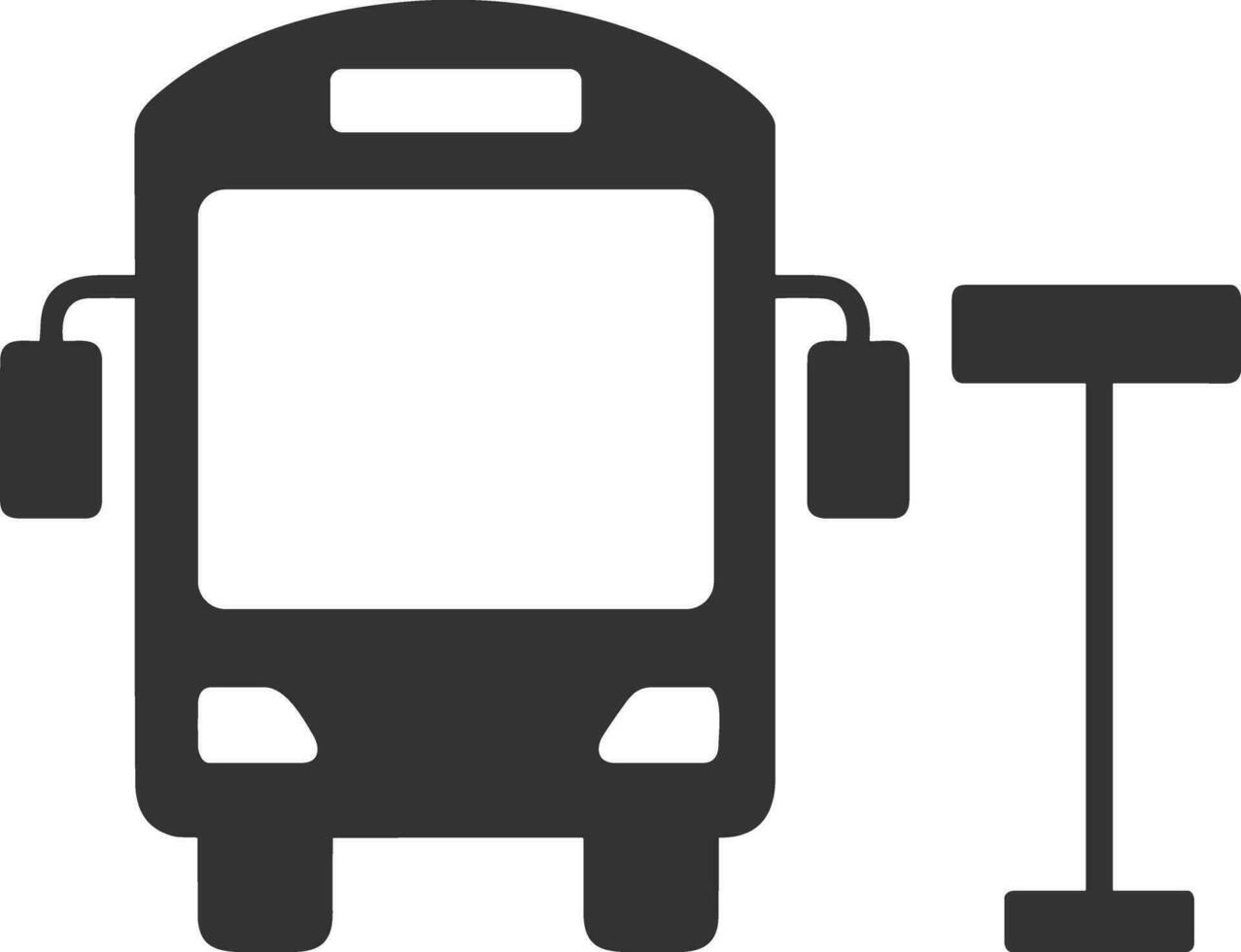 Bus transportation symbol icon vector image. Illustration of the silhouette bus transport public travel design image. EPS 10