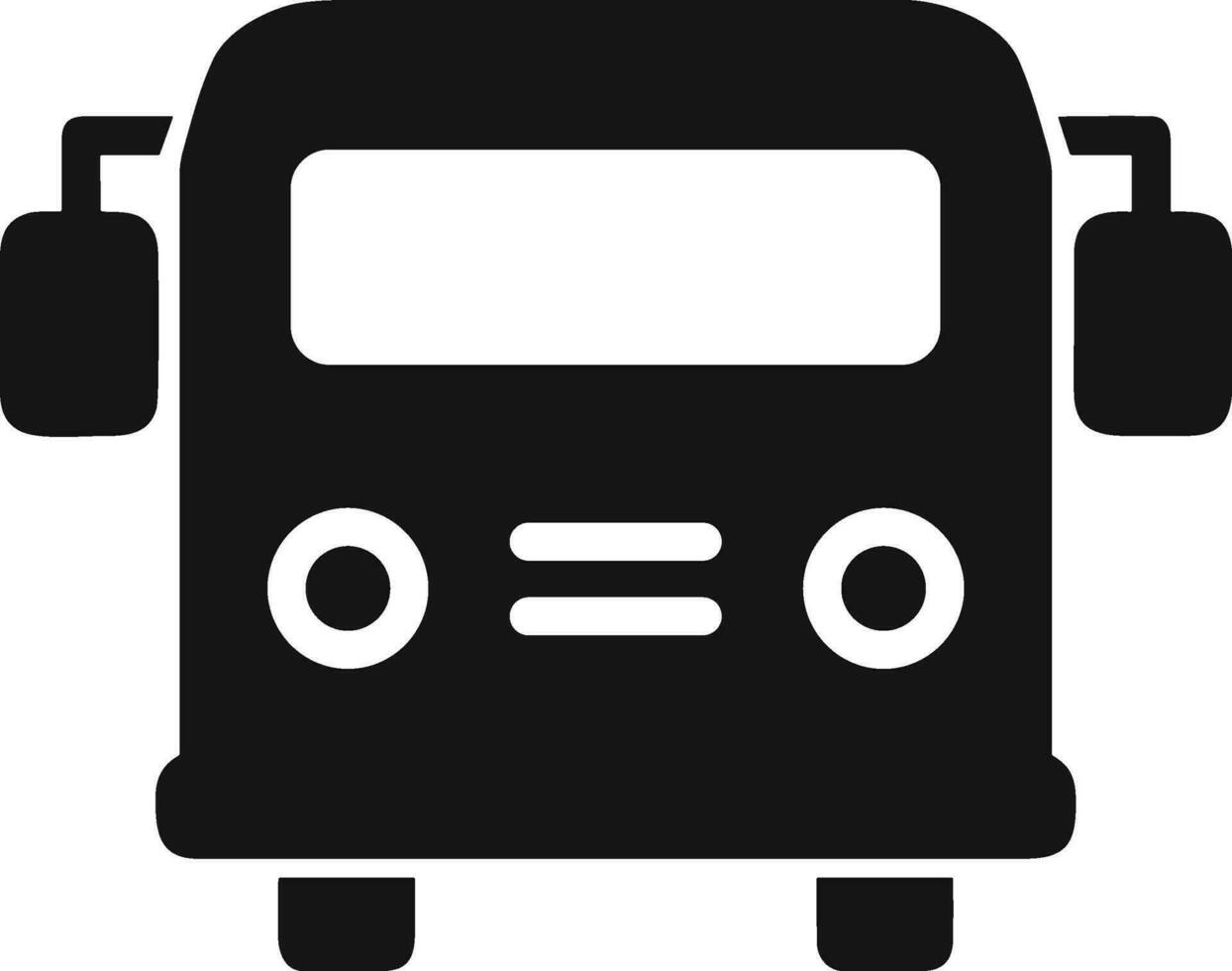 Bus transportation symbol icon vector image. Illustration of the silhouette bus transport public travel design image. EPS 10