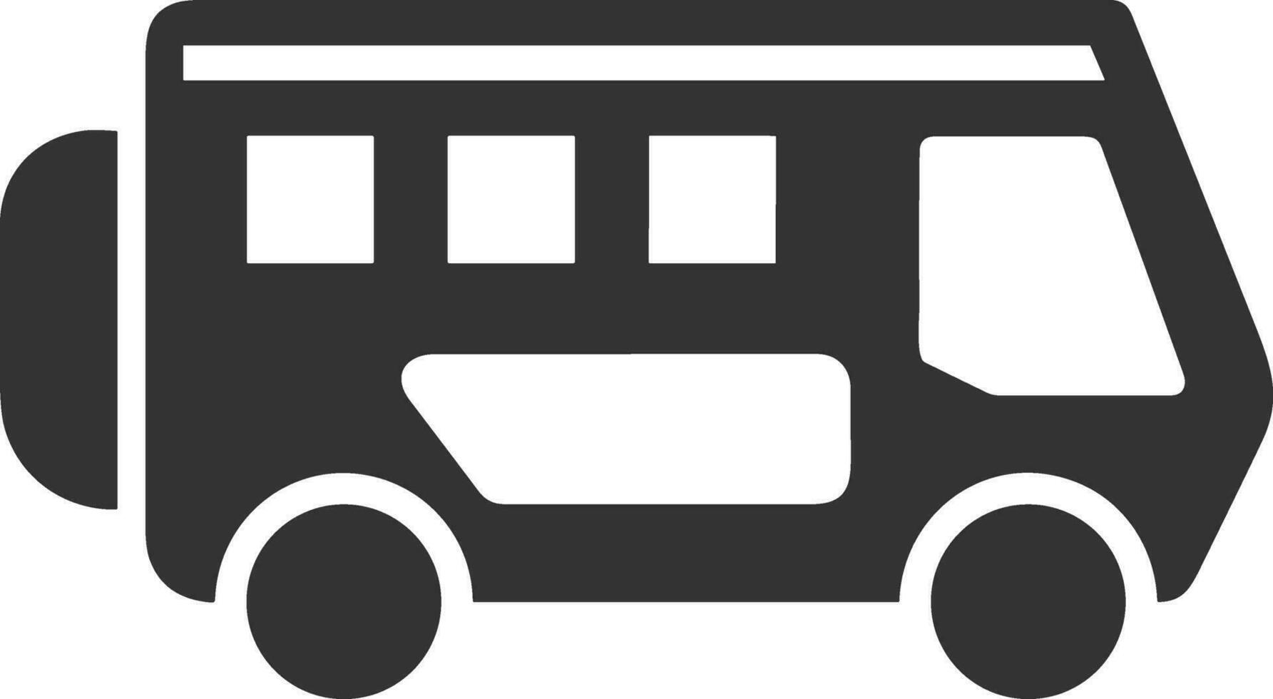 Bus transportation symbol icon vector image. Illustration of the silhouette bus transport public travel design image. EPS 10