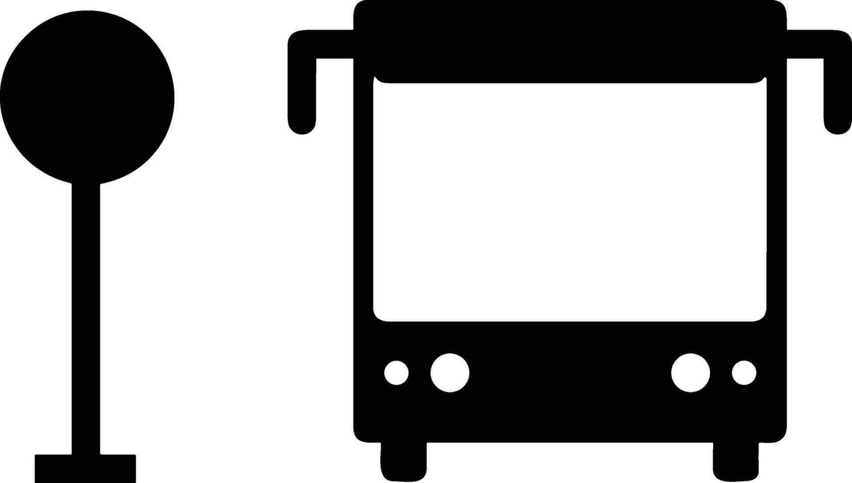 Bus transportation symbol icon vector image. Illustration of the silhouette bus transport public travel design image. EPS 10