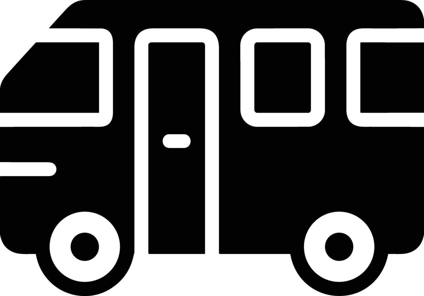 Bus transportation symbol icon vector image. Illustration of the silhouette bus transport public travel design image. EPS 10