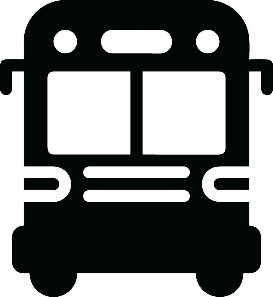 Bus transportation symbol icon vector image. Illustration of the silhouette bus transport public travel design image. EPS 10