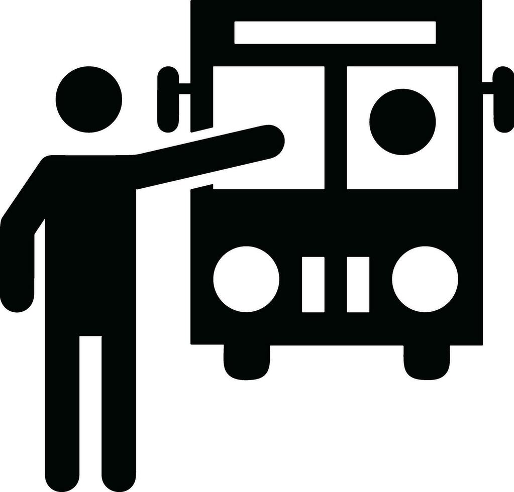 Bus transportation symbol icon vector image. Illustration of the silhouette bus transport public travel design image. EPS 10