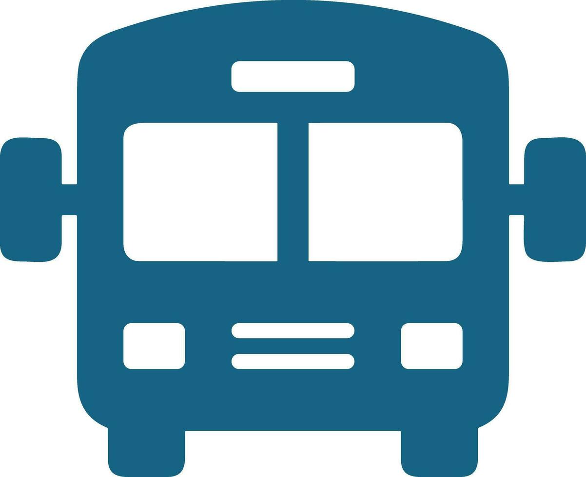 Bus transportation symbol icon vector image. Illustration of the silhouette bus transport public travel design image. EPS 10