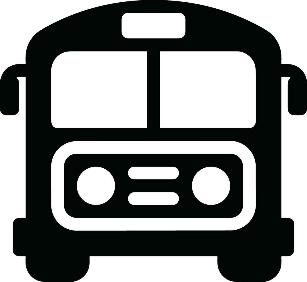 Bus transportation symbol icon vector image. Illustration of the silhouette bus transport public travel design image. EPS 10