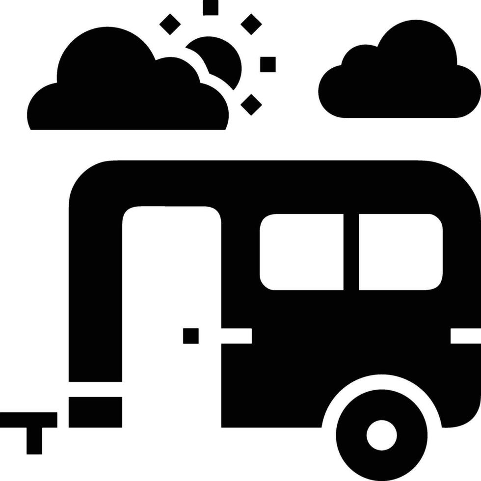 Bus transportation symbol icon vector image. Illustration of the silhouette bus transport public travel design image. EPS 10