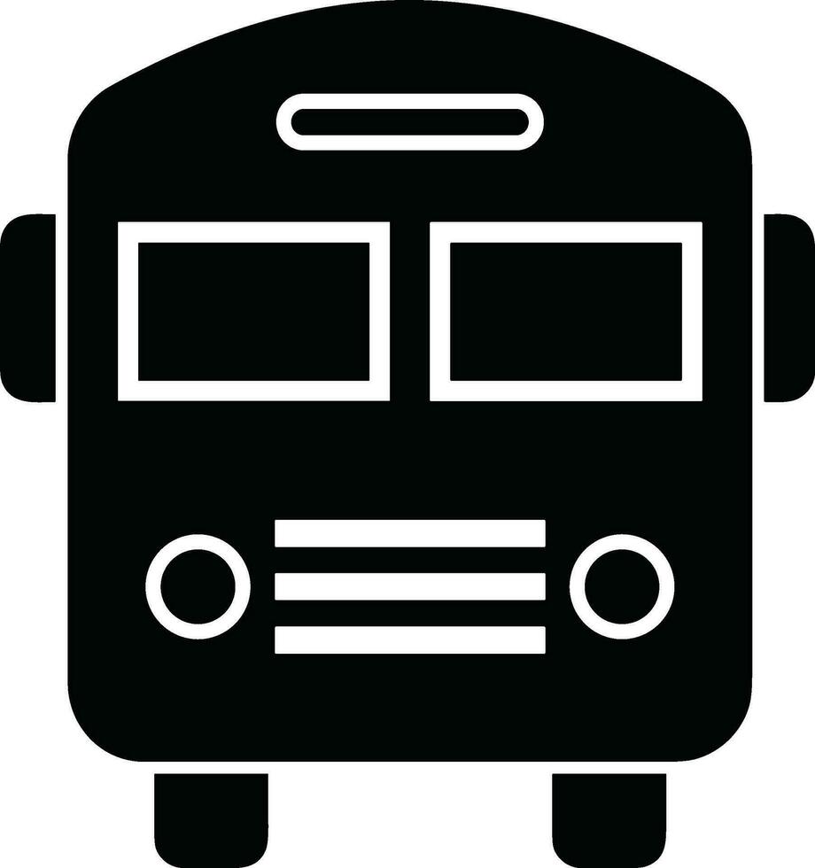 Bus transportation symbol icon vector image. Illustration of the silhouette bus transport public travel design image. EPS 10