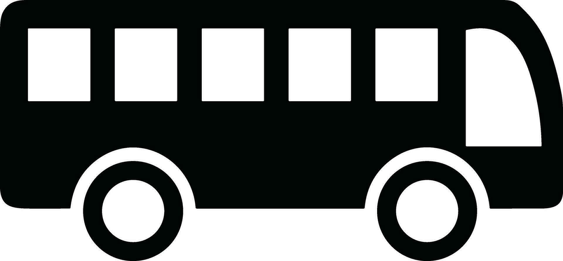 Bus transportation symbol icon vector image. Illustration of the silhouette bus transport public travel design image. EPS 10