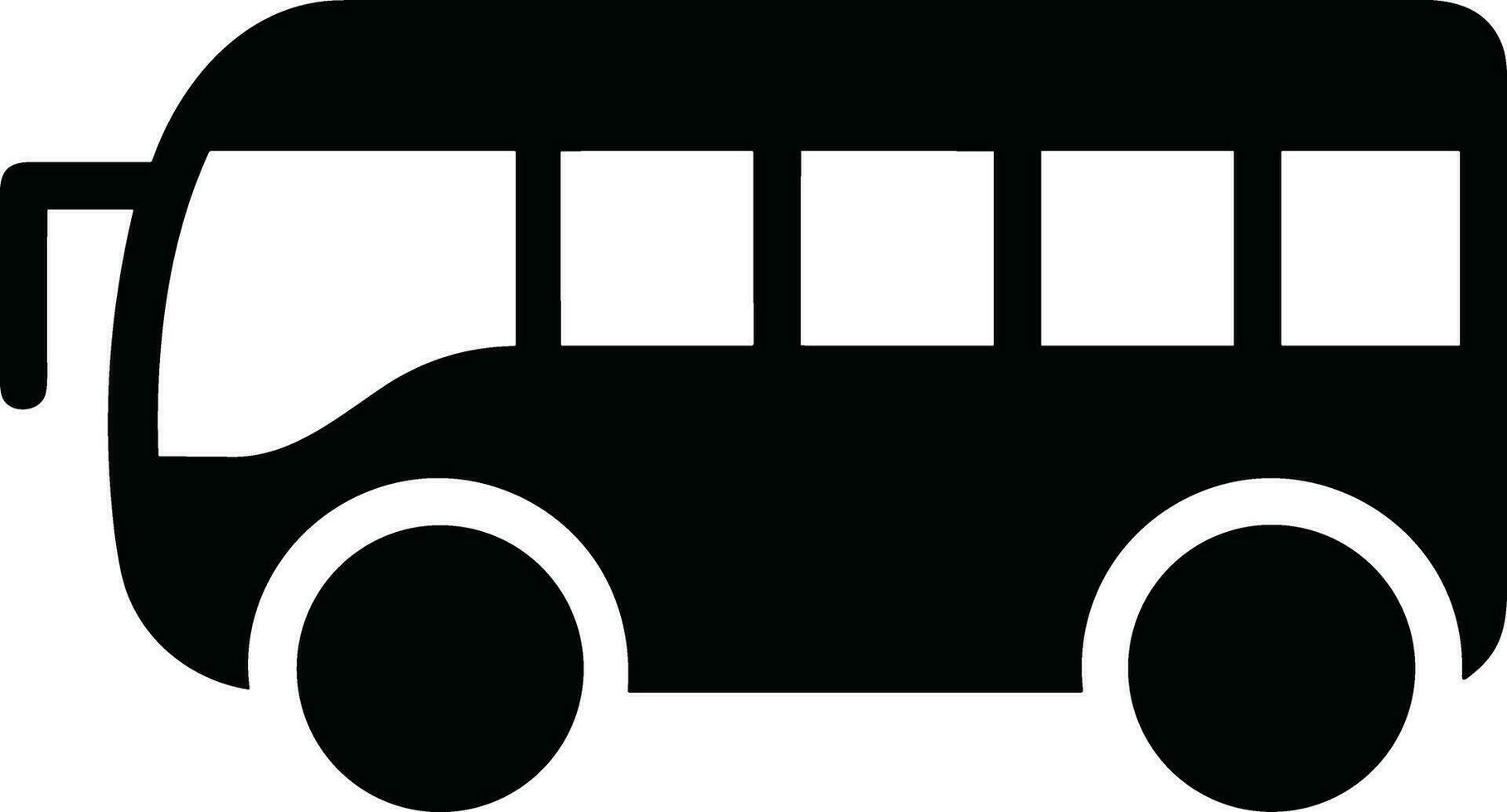 Bus transportation symbol icon vector image. Illustration of the silhouette bus transport public travel design image. EPS 10