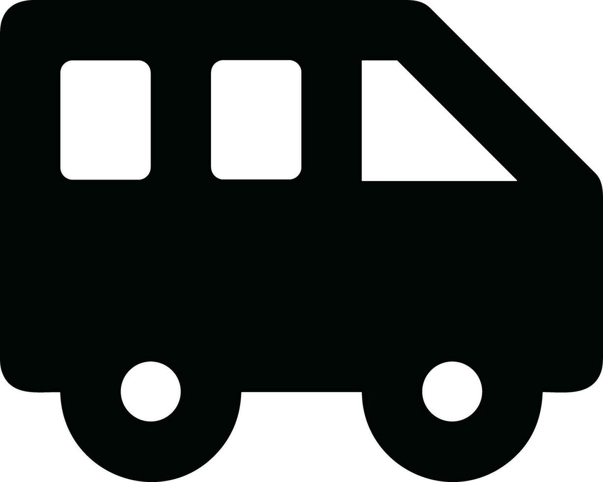 Bus transportation symbol icon vector image. Illustration of the silhouette bus transport public travel design image. EPS 10