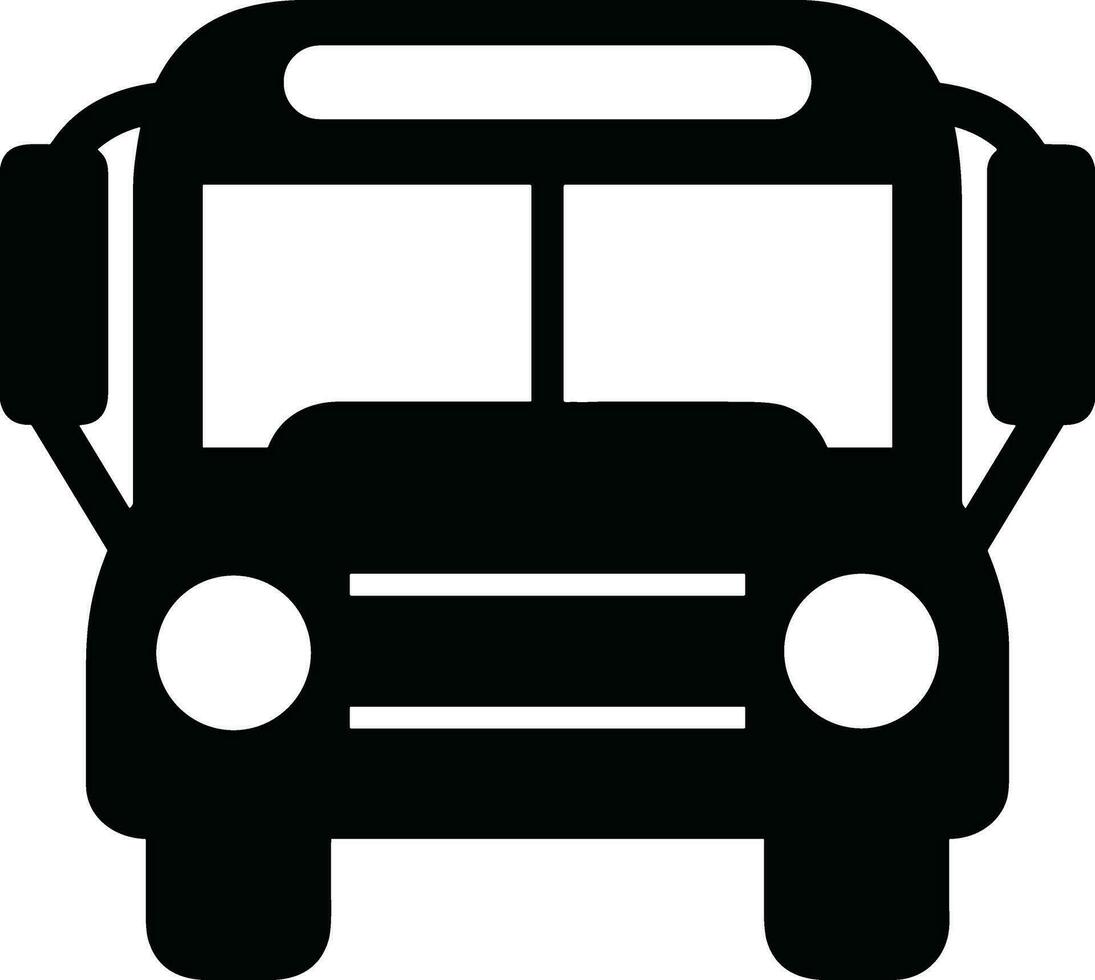 Bus transportation symbol icon vector image. Illustration of the silhouette bus transport public travel design image. EPS 10