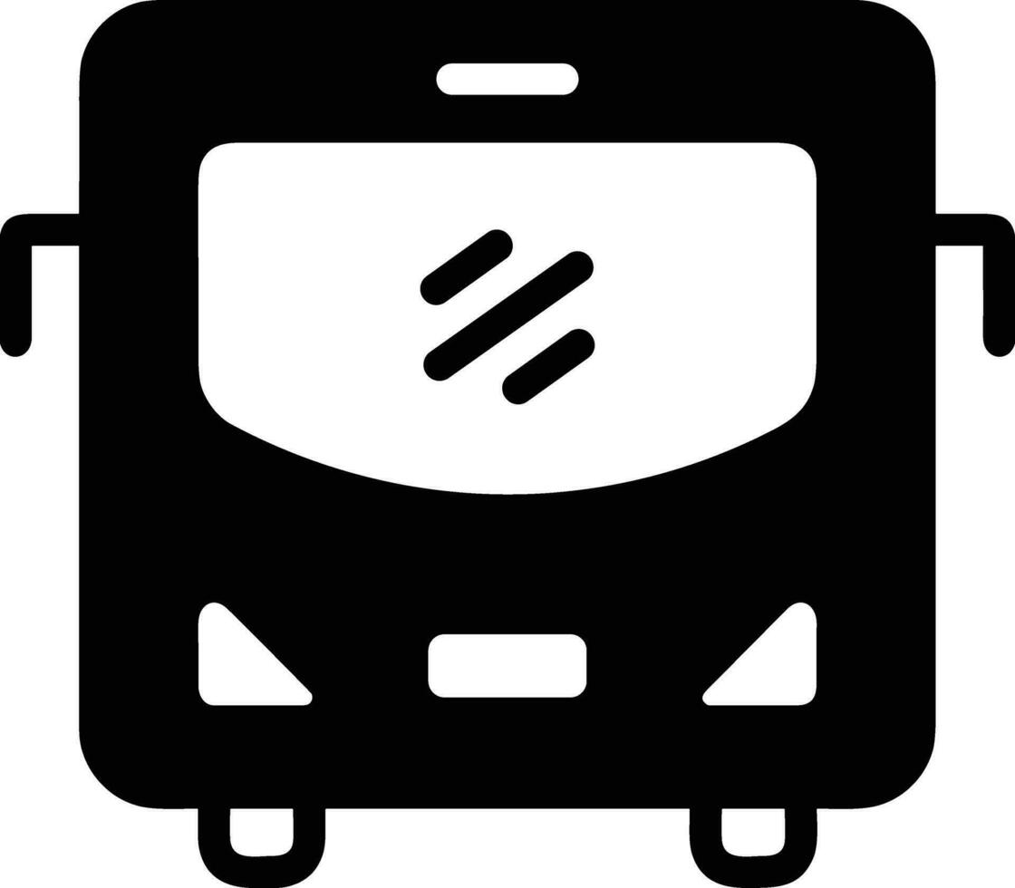 Bus transportation symbol icon vector image. Illustration of the silhouette bus transport public travel design image. EPS 10