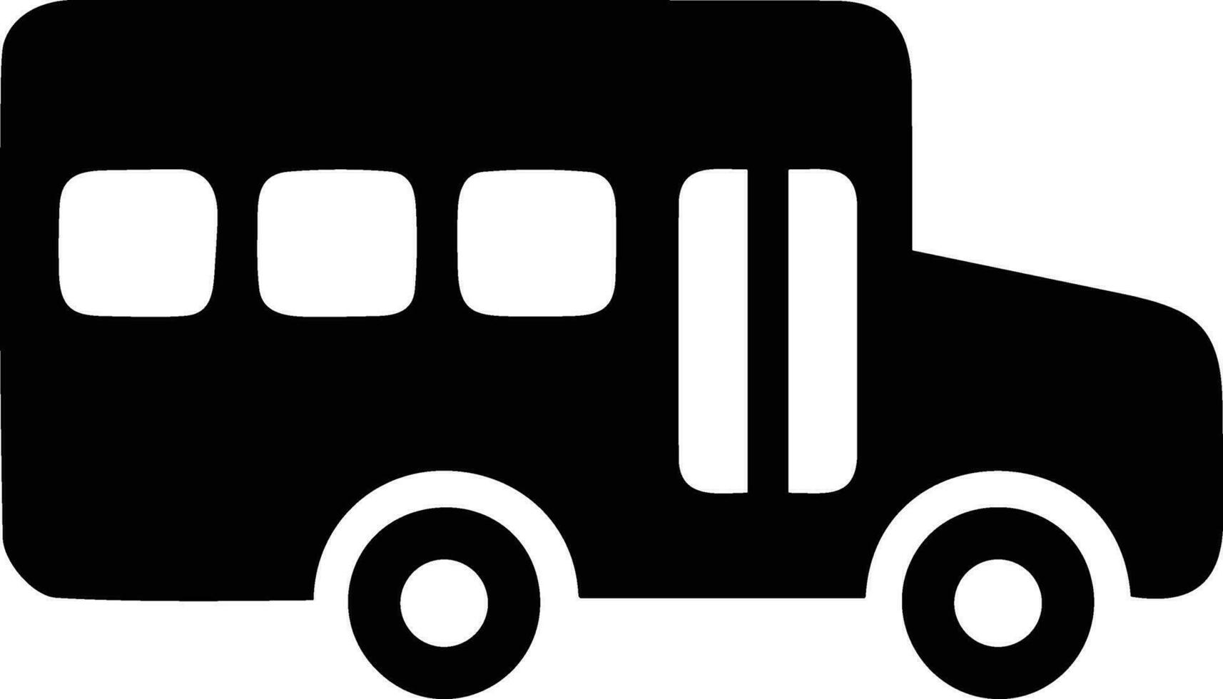 Bus transportation symbol icon vector image. Illustration of the silhouette bus transport public travel design image. EPS 10